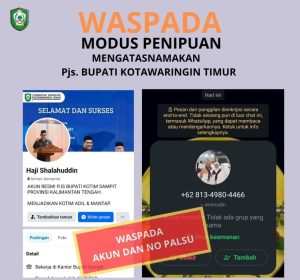 Waspada Akun Palsu Atas Nama Pejabat