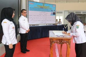 Kepala Perangkat Daerah di Pulpis Teken Perjanjian Kinerja