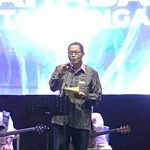 Staf Ahli Gubernur Kalteng Bidang Ekonomi, Keuangan dan Pembangunan, Yuas Elko sampaikan sambutan