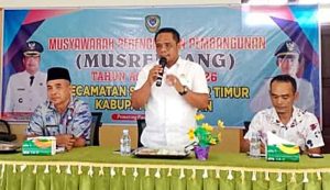 Wakil Ketua I DPRD Seruyan Hadiri Musrenbang Tingkat Kecamatan Seruyan Hilir Timur