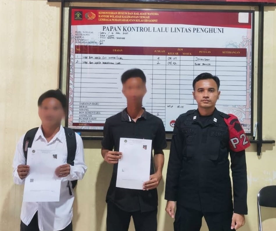 Dua Warga Binaan Lapas Sampit Bebas Murni