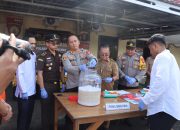 Polres Gumas Musnahkan Puluhan Gram Sabu