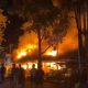 Diduga Korsleting Listrik,Enam Kios Ludes Terbakar