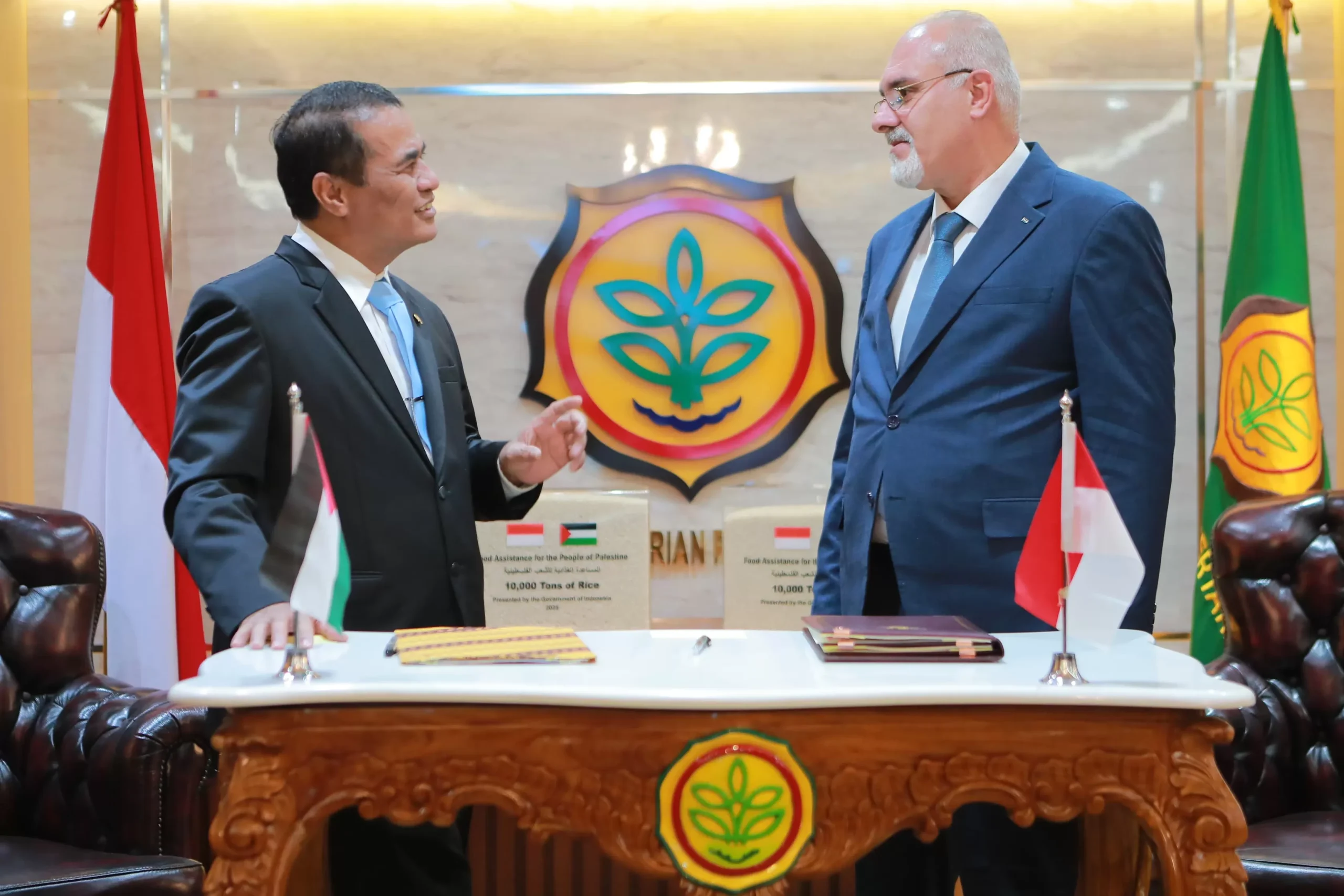 Indonesia Bantu Palestina 10 Ribu Ton Beras dan Siapkan 15 Ribu Hektar Lahan Pertanian di Sumsel